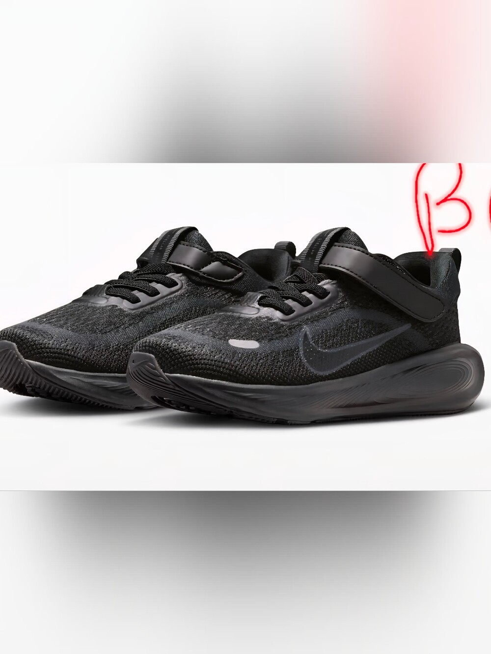 NEW - KiDS NIKE STELLER RIDE BLACK SNEAKERS